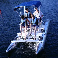 Aqua Cycle Paddle Boat 4x4 Pontoon Paddle Boat