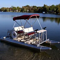 Aqua Cycle Paddle Boat 4x4 Pontoon Paddle Boat
