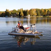 Aqua Cycle Paddle Boat 4x4 Pontoon Paddle Boat
