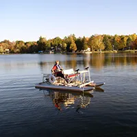 Aqua Cycle Paddle Boat 4x4 Pontoon Paddle Boat