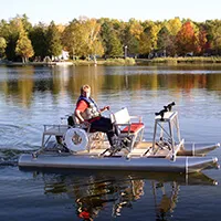 Aqua Cycle Paddle Boat 4x4 Pontoon Paddle Boat